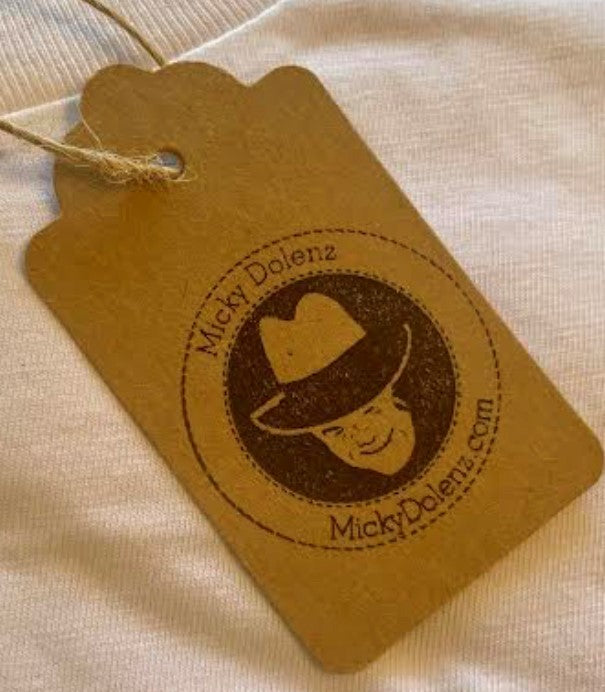 T-Shirt ''Logo/Antique White" Short Sleeve T-shirt (Gift tag comes personalized to recipient and signed by Micky)