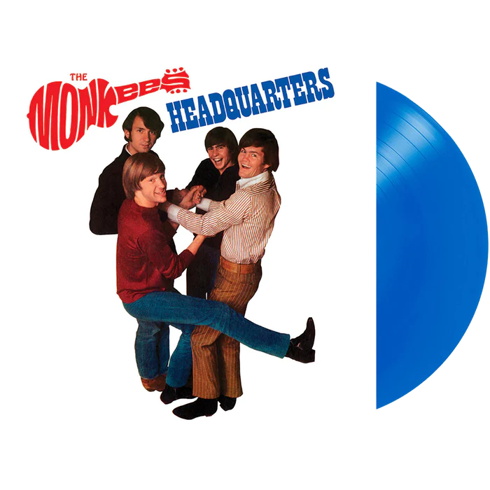 Vinyl -The Monkees 'Headquarters' LP (Translucent Blue or Red Vinyl/55th Anniversary Mono Edition) & Monkees Headquarter's Studio 8 x 10 both Signed and Personalized by Micky